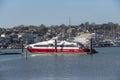 Fastcat passenger ferry berthed, River medina, Isle of Wight, UK Royalty Free Stock Photo