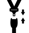 Fasten seat belt icon. Safe trip symbol. Safety belt sign flat illustration concept