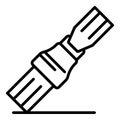 Fastened seat belt icon, outline style Royalty Free Stock Photo