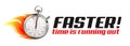 Faster - business concept - time is running