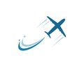 faster plane logo vector icon of delivery express illustration design Royalty Free Stock Photo