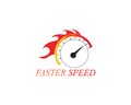 Faster Speed car logo template vector illustration