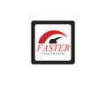 Faster speed icon logo template