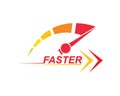 faster speed logo icon of automotive racing concep