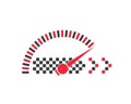 faster speed logo icon of automotive racing concep