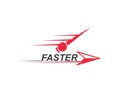 faster speed logo icon of automotive racing concept