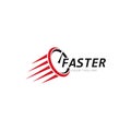 Faster and speed Logo Template vector icon illustration