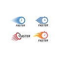 Faster and speed Logo Template vector icon illustration