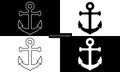 Anchor vector eps positive and negative Royalty Free Stock Photo