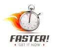 Faster - time is running out - Stopwatch concept Royalty Free Stock Photo