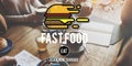 Fastfood Burger Junk Meal Takeaway Calories Concept