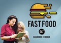 Fastfood Burger Junk Meal Takeaway Calories Concept