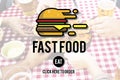 Fastfood Burger Junk Meal Takeaway Calories Concept