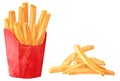 Fastfood clipart set, french fries