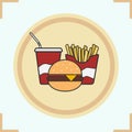 Fastfood color icon