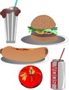 Fastfood deluxe Illustration Royalty Free Stock Photo