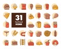 Fastfood, Food court vector icon