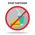 Fastfood prohibitory sign