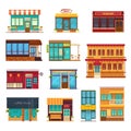 Fastfood Restaurant Flat Icons Set