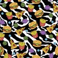 Fastfood seamless pattern