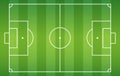 Soccer field background, Football court turf for create plan of soccer game, Top view, Vector illustration.