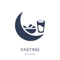 Fasting icon. Trendy flat vector Fasting icon on white background from Religion collection