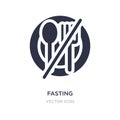 fasting icon on white background. Simple element illustration from Religion concept