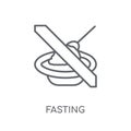 Fasting linear icon. Modern outline Fasting logo concept on whit Royalty Free Stock Photo