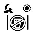 fasting sun moon glyph icon vector illustration