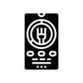 fasting tracker app glyph icon vector illustration Royalty Free Stock Photo