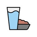 Fasting water food Ramadan icon. Simple outline color vector elements of islam icons for ui and ux, website or mobile application