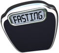 Fasting Word 5-2 Diet Fad Scale Overweight Royalty Free Stock Photo