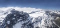 Fastness peak and Volta glacier in Mt. Aspiring range, from east, New Zealand