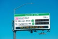 FasTrak Only Express Lane sign. FasTrak is an electronic toll collection ETC system on toll roads, bridges, and high-occupancy