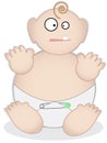 Fat baby in diaper