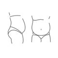 Fat belly vector doodle icon isolated on white, hand drawn sketchy style Royalty Free Stock Photo