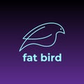 fat bird logo Royalty Free Stock Photo