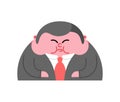 Fat boss. Thick Director. Office leader Vector illustration