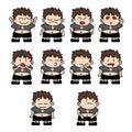 Fat Boy Expressions Royalty Free Stock Photo
