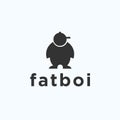 fat boy logo design vector illustration