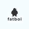 fat boy logo design vector illustration