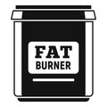 Fat burner icon, simple style
