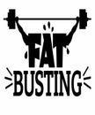 Fat busting with barbells weight lifting graphic