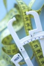 Fat caliper measuring tape Royalty Free Stock Photo