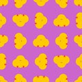 Fat chicken pattern seamless. Small chicken chick with obesity background Royalty Free Stock Photo