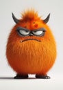 fat cute fluffy Devil character Generative AI Royalty Free Stock Photo