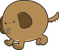 Fat Dog Vector Royalty Free Stock Photo