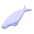 Fat dugong icon isometric vector. Sea baby