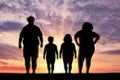 Fat family suffering from obesity Royalty Free Stock Photo