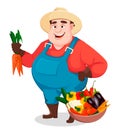 Fat farmer, agronomist. Funny gardener